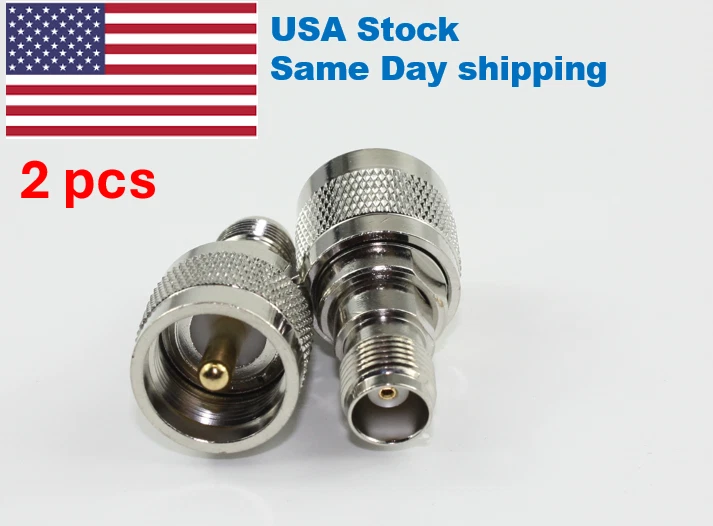 2 pcs UHF Male PL259 to TNC Female Coax Adapter - Image 1 of 1