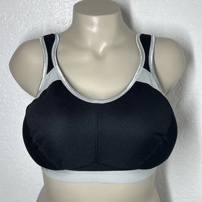 Sujetador deportivo Anita Extreme Control negro 40F gris negro inalámbrico suave cómodo Foto 1 de 4