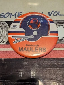 VINTAGE 1984 PITTSBURGH MAULERS USFL FOOTBALL TEAM 1.25" PIN PINBACK BUTTON - Picture 1 of 2