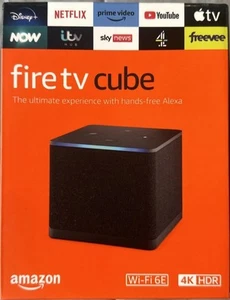 AMAZON FIRE TV CUBE *NEUESTE GEN* STREAMING MEDIA PLAYER MIT ALEXA - WLAN 6E 4K - Bild 1 von 8