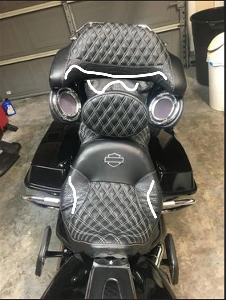Electra Glide Replacement Seat Cover and Tourpak Cover Included - Image 1 of 3