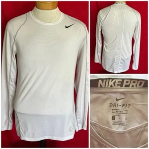 Camicia bianca Nike Pro Dri-Fit manica lunga taglia small elasticizzata aderente compressione - Foto 1 di 9