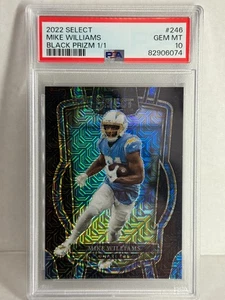 PSA 10 2022 PANINI SELECT MIKE WILLIAMS 1/1 ROOKIE BLACK PRIZM CHARGERS - Bild 1 von 2