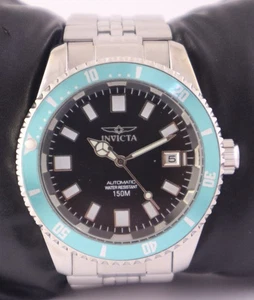 Hermoso reloj pulsera INVICTA Diver automático con bisel giratorio esfera negra funcionando - Imagen 1 de 10