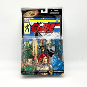 2005 GI Joe Action Figure 3-Pack Breaker Scarlett Cobra Commander Comic Book - Picture 1 of 6