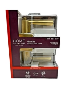 Home Decorators Wilshire gleichschließend Eingangstürhebel gebürstetes Gold 1011857500 Neu - Bild 1 von 7