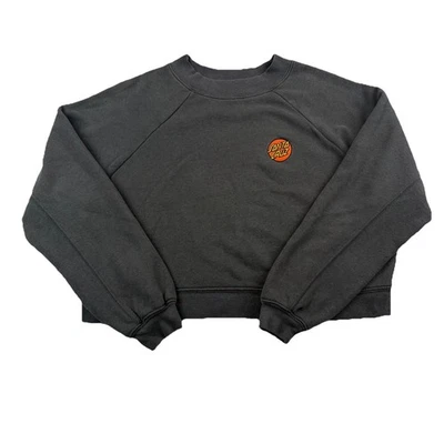 Sudadera corta vintage Santa Cruz Skateboard para mujer M negra cuello redondo  Foto 1 de 4