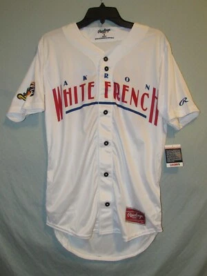 Новый с Ярлыками Rawlings Akron RubberDucks белый французский Джерси маленький - Изображение 1 из 4