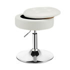 Adjustable Stool Dining Chair 360° Swivel Vanity Makeup Stool Pu Leather Seat