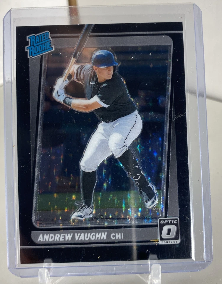 2021 Donruss Optic Andrew Vaughn Black Sparkle 17/149 Rookie Card - Image 1 of 2