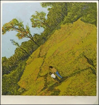 Serigrafia assinada à mão Tom Bartek "Abril", natureza morta, ENVIE SUA MELHOR OFERTA - Imagem 1 de 4