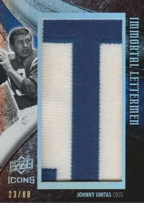 2008 Upper Deck Icons Immortal Lettermen #JU2 Johnny Unitas/88 (COLTS) "T" - Image 1 of 2