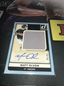 Donruss Promising Pros Matt Olson Auto Relic Jumbo SP /99 A’s Gold Glover - Picture 1 of 1