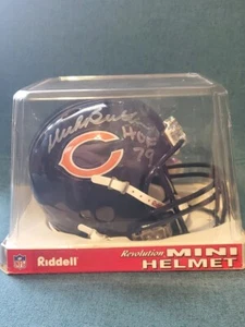 Dick Butkus Riddell Revolution Mini Helmet Autographed HOF 79 - Picture 1 of 5