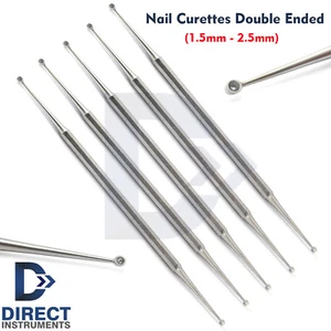 5Pcs Quiropody Nail Curettes Dermal Cleaner Nail Care Cleaning Podiatry Beauty - Imagen 1 de 2