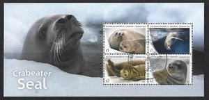 AUSTRALIAN ANTARCTIC TERRITORY 2018 CRABEATER SEALS MINIATURE SHEET FINE USED - Picture 1 of 1