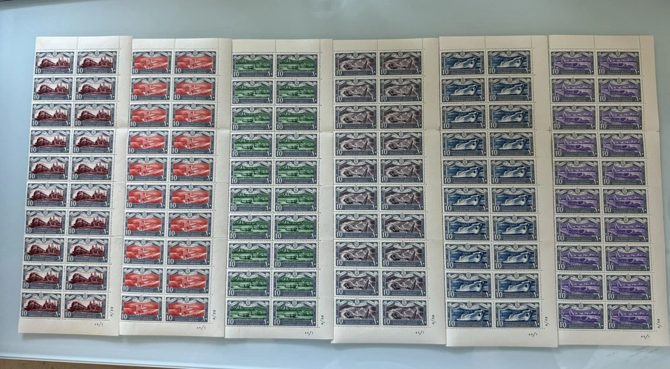 egypt stamp- 1959 Transportation And Communication 20 Sets MNH 120 Stamps - Image 1 of 4