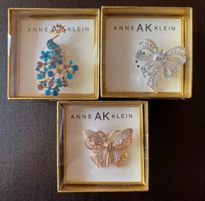 ANNE KLEIN 3er Set Anstecknadeln Broschen Neu in Schachteln - Bild 1 von 4