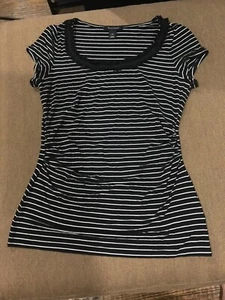 WHBM White House Black Market schwarz weiß Shirt Top Größe: Small - Bild 1 von 4