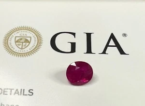 GIA Certified Natural Ruby Oval Cut Loose Gemstone 3.59 Carat - Picture 1 of 5