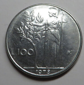 Italy 100 Lire 1978 R Stainless Steel KM#96.1 