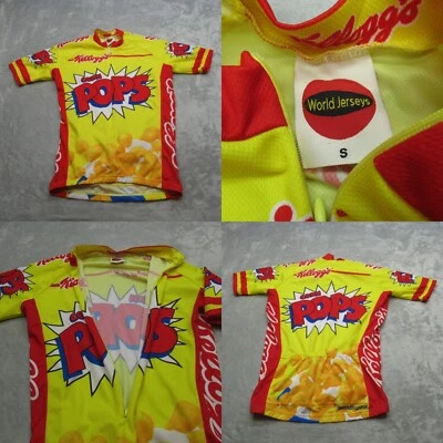 Camiseta de Ciclismo Kelloggs Unisex Pequeña Mundo Camisetas Amarillo 1/2 Cremallera Manga Corta Foto 1 de 4