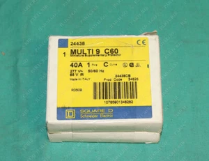 Square D Multi9 C60 40A 24438 Miniature Protector DIN rail Merlin gerlin breaker - Picture 1 of 2