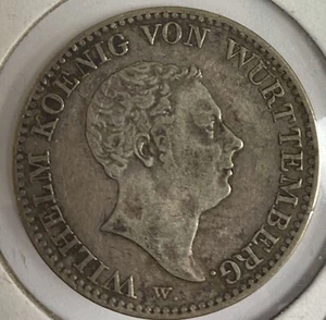 1824 - W Deutsche Staaten Württemberg 1 Gulden seltene Ausgabe - Bild 1 von 2