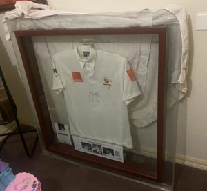 MARK WAUGH HAND SIGNED LIMITED EDITION 170 / 349 TEST SHIRT FRAMED COA GLASS - Picture 1 of 11