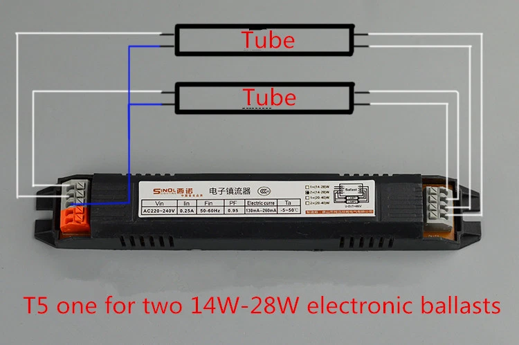 T5 a drag two ballasts 28W * 2 with line advertising lights fluorescent electron - Image 1 of 4