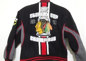 Chicago Blackhawks Kids L 9-10 Hockey 2010 Stanley Cup Champions Black Jacket - Picture 1 of 8