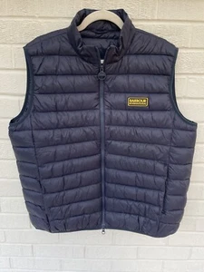 Barbour Gilet International Xxl 2xl Blue Bodywarmer Padded Vest Racer Fibredown - Picture 1 of 5