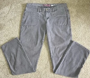 Vintage Y2K 07’ Old Navy Grey Corduroy Low Rise Straight Leg Pants size 8 - Picture 1 of 8