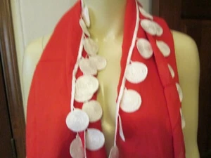 Orange Cotton Scarf with Round Crochet Lace by Mud Pie, NWT - Picture 1 of 4