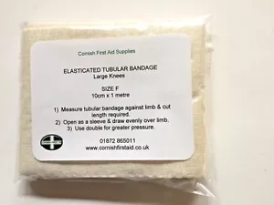 ELASTISCHE SCHLAUCHBANDAGE GRÖSSE F - 10 CM X 1 M - MITTLERES/GROSSES KNIE, KLEINER OBERSCHENKEL - Bild 1 von 3