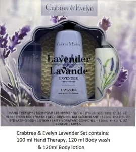 Crabtree & Evelyn Lavender Hand Therapy and Body Set - 100 gr - New - Picture 1 of 1