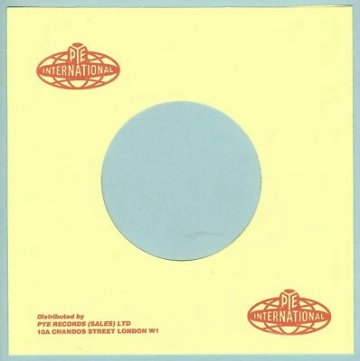 PYE INTERNATIONAL (yellow/red) REPRODUCTION RECORD COMPANY SLEEVES (pack of 10)