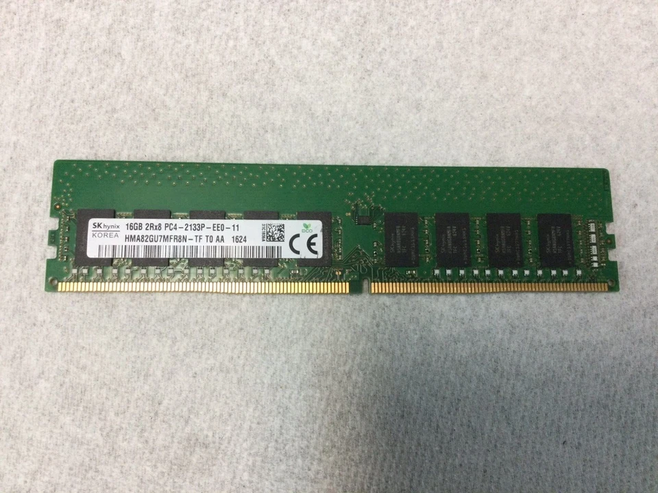 16GB 2RX8 PC4-17000 (DDR4-2133) ECC UNBUFF Hynix HMA82GU7MFR8N-TF - Image 1 of 1