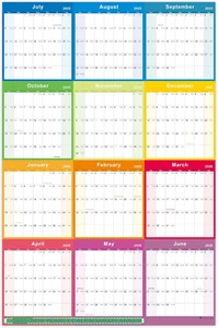 2025-2026 Yearly Wall Calendar - Annual Calendar 2025-2026, 2025-2026 Yearly Wal - Picture 1 of 12