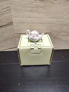 royal albert old country roses decorative mini teapot - Picture 1 of 6