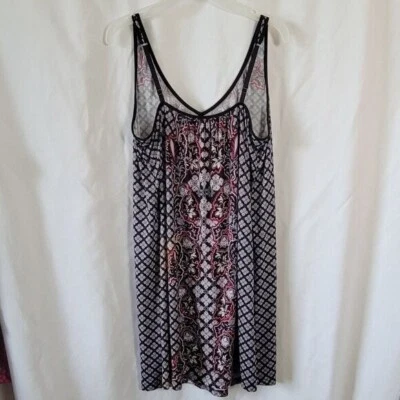 Soma Cami Nightgown Chemise Slip dress geo lingerie adj straps sensual Medium - Image 1 of 4