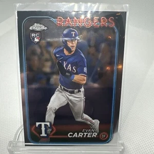 EVAN CARTER 2024 Topps Chrome Rookie RC Base #136 RANGERS - Bild 1 von 4