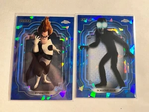 2024 Topps Chrome Disney Sapphire Incredibles Villian Lot (2) Syndrome Screensla - Picture 1 of 3