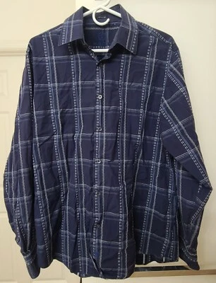 Bugatchi Uomo Mens L Classic Fit Long Sleeve Plaid Shirt  - Image 1 of 4