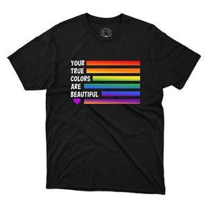 Your True Colors are Beautiful Camisa Mes del Orgullo Arco Iris Camiseta Estampada - Imagen 1 de 8