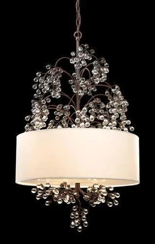 SALE💎ELK Winterberry 4 Light LED Glass Fruit Chandelier In Antique Darkwood Cover