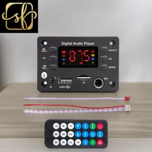 DC 5V 12V Bluetooth 5.0 MP3 WMA WAV APE scheda decoder vivavoce microfono audio auto - Foto 1 di 2