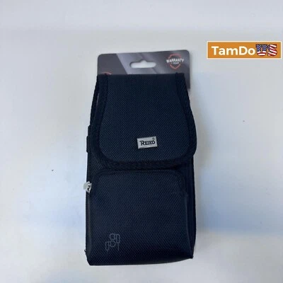 Coldre robusto vertical bolsa Reiko PH15B-703907BK bolsa grande preta - Imagem 1 de 4
