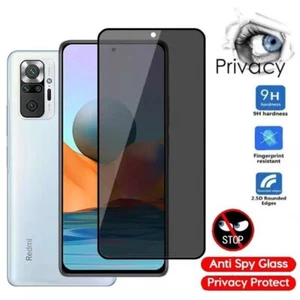 For Xiaomi Redmi Note 13 12 Pro 11 10 9S Tempered Glass Privacy Screen Protector - Picture 1 of 11