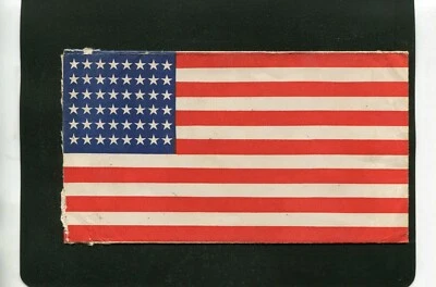 CUBIERTA PATRIÓTICA DE LA SEGUNDA GUERRA MUNDIAL 1943 BANDERA DE ESTADOS UNIDOS WATERLOO IOWA MARCA POSTAL  Foto 1 de 2